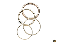 Selection of gold bangles, solid or hollow available