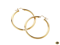 Hoop earrings available in yellow rose or white gold