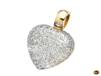 Diamond-set heart pendant